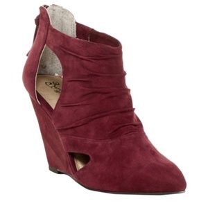 Seychelles Burgundy Overjoyed Wedge Boots/Booties